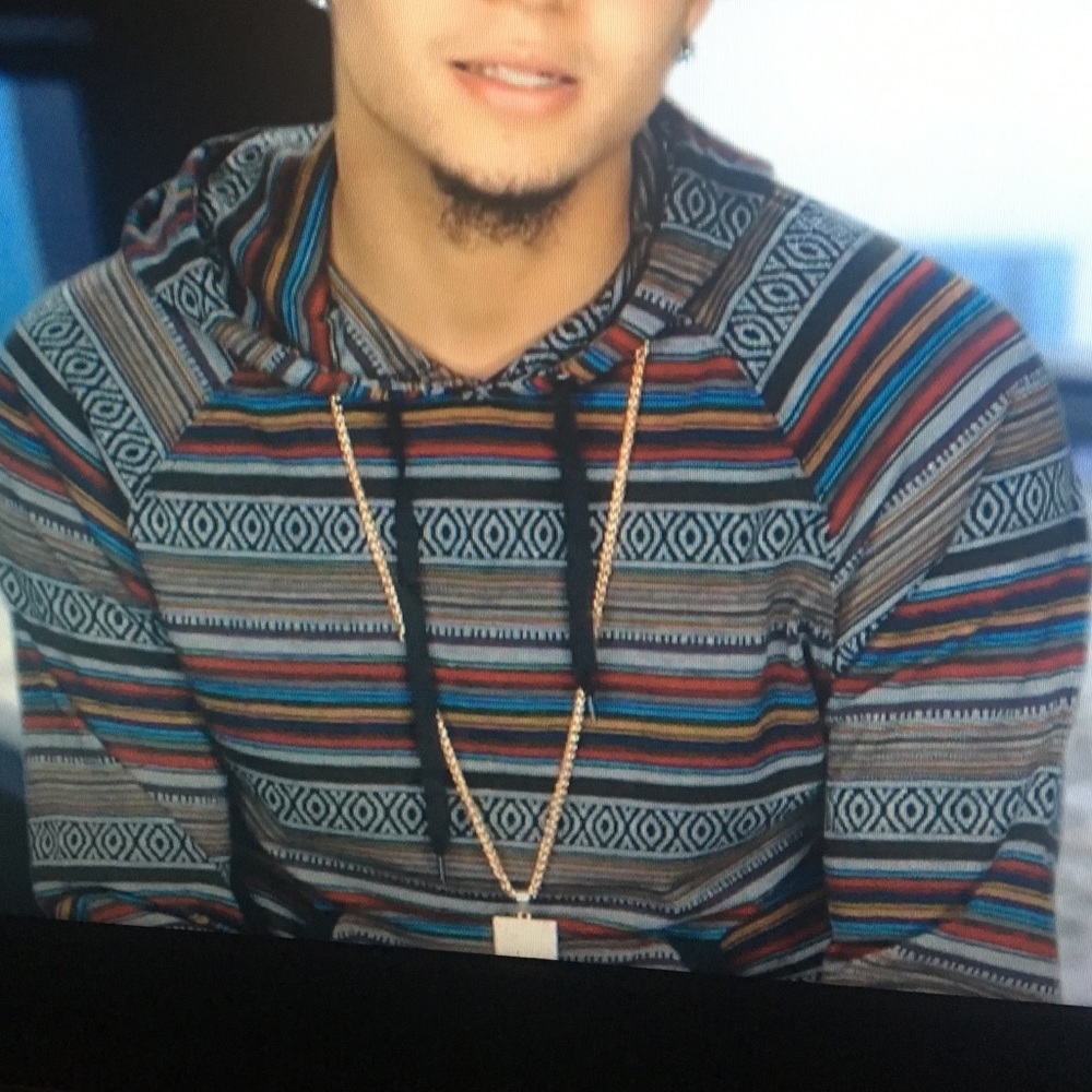Men’s Stripe Hooded Shirt